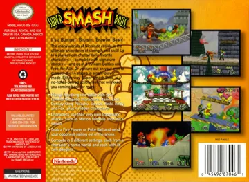 Super Smash Bros. (USA) box cover back